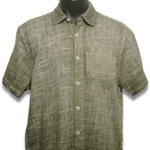 Camisa color safari hombre manga corta