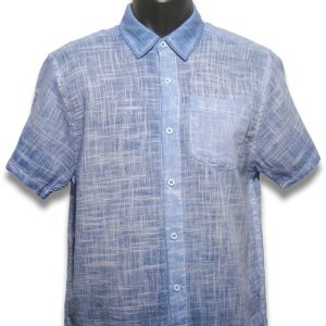 Camisa de manga corta azul claro hombre Sargantana